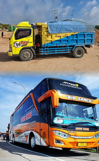 Bus pariwisata sanca trans PT Sanca Sumber Semen